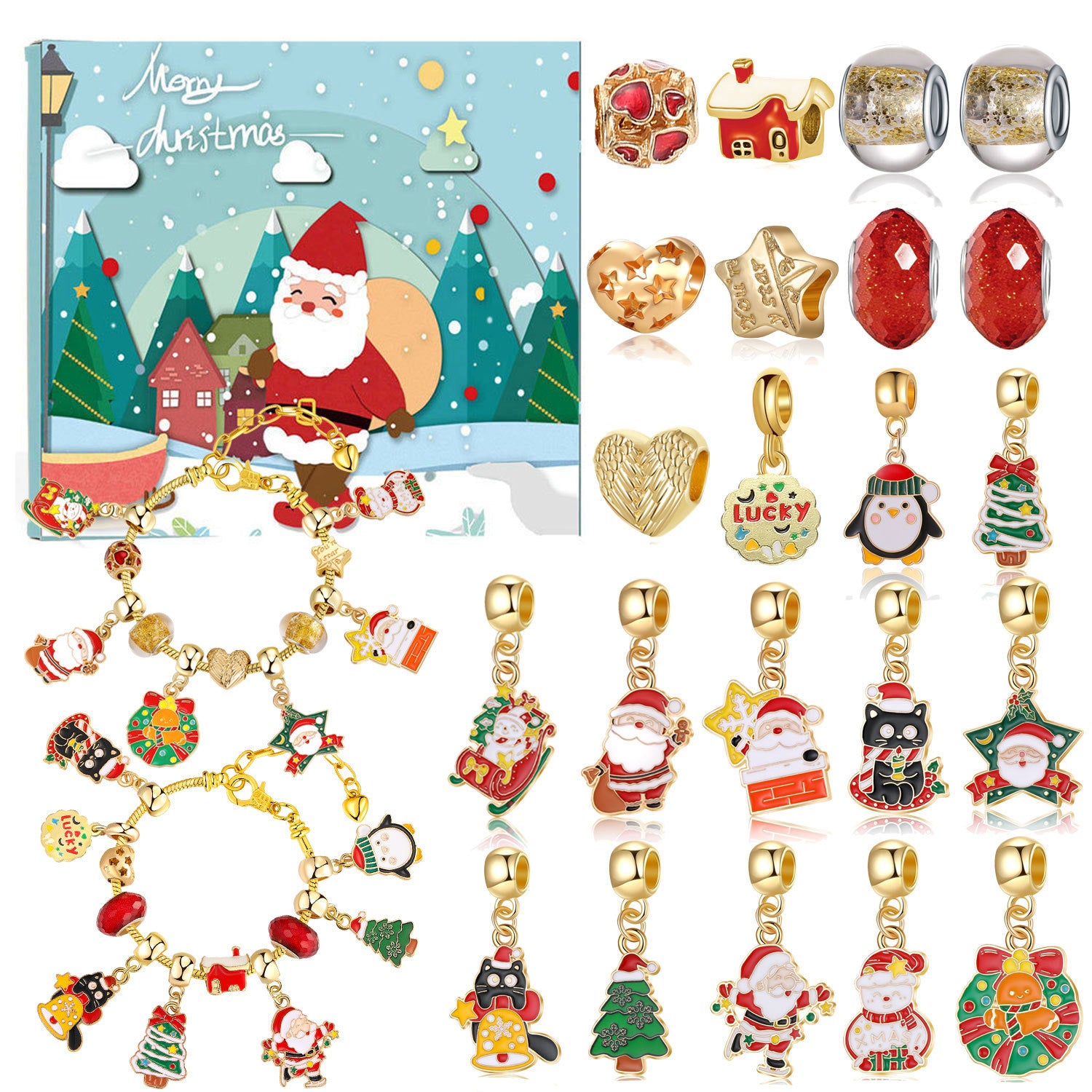 Christmas Bead String Jewelry Gift Box