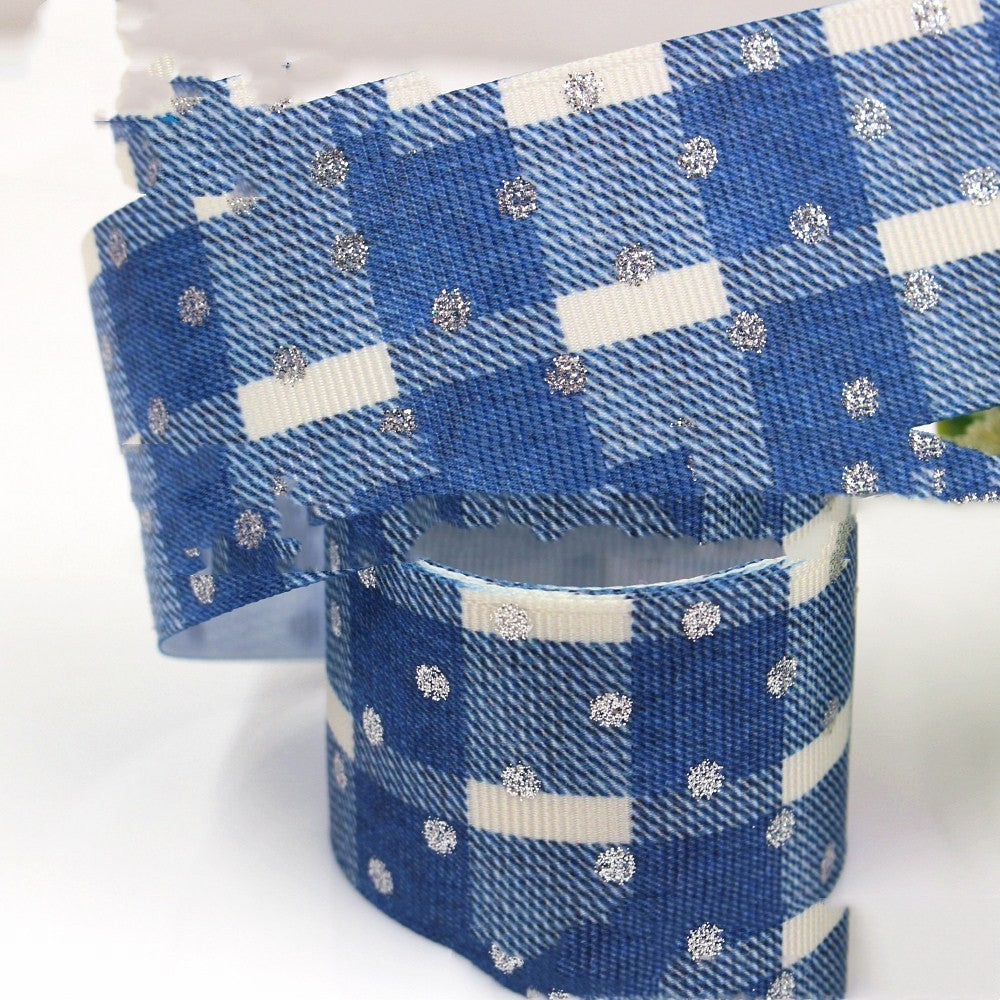 25mm Plaid Laser Silver Thermal Ribbon