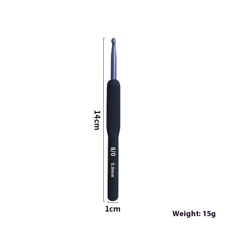Blue Soft Handle Crochet Hook Set