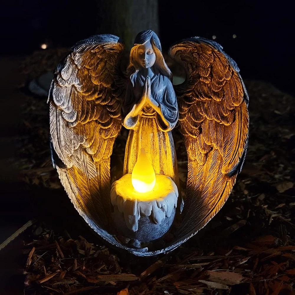 Resin Praying Wings Outdoor Sculptures
