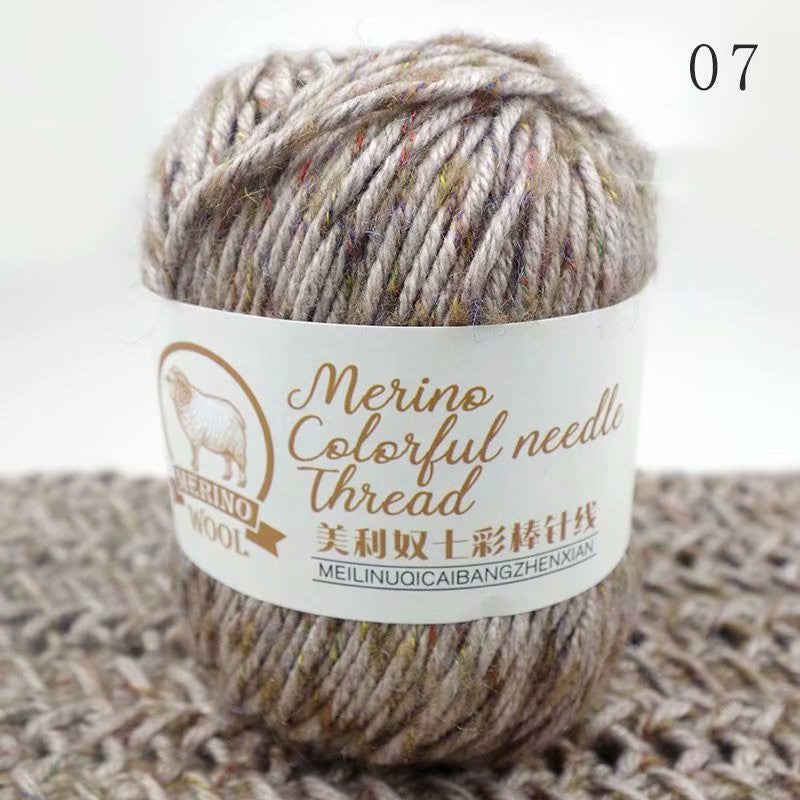 Colorful Stick Wool Knitting Needle