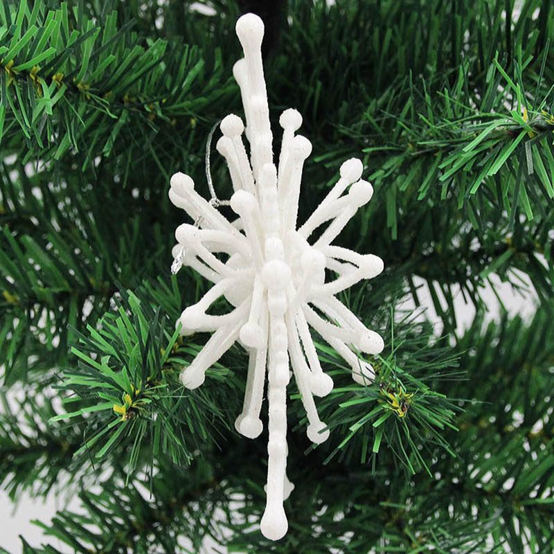 Christmas Ornaments 3D Ice White Snowflakes
