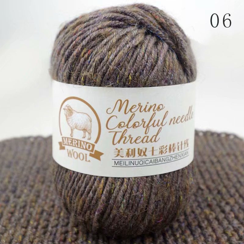 Colorful Stick Wool Knitting Needle