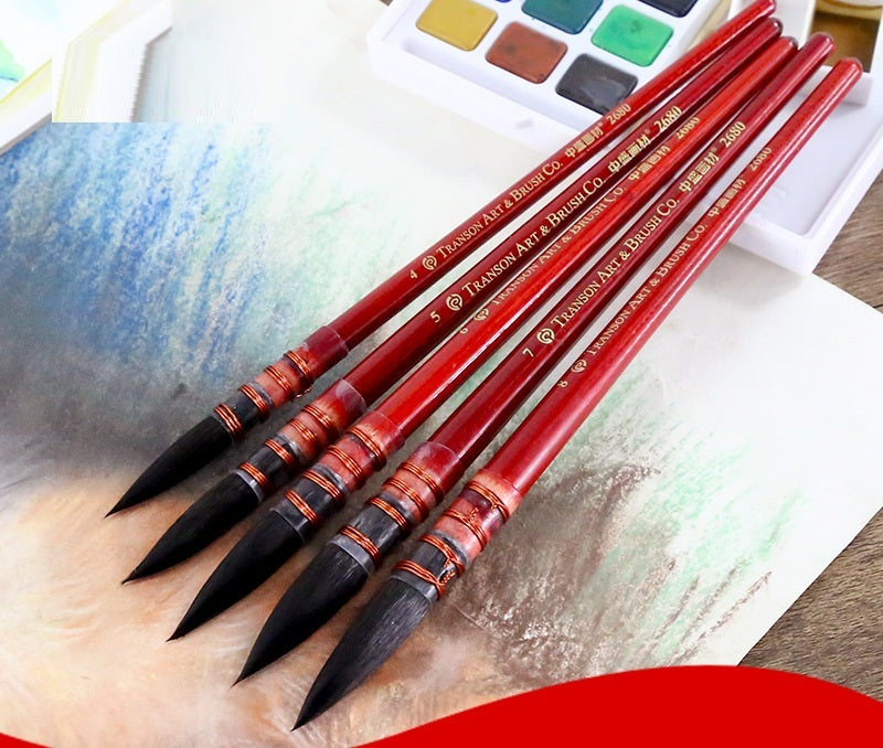 Squirrel Hair Pointed Watercolor Acrylic Brush